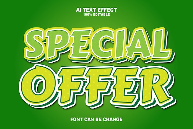 Illustrations Special Offer Text Effects Style