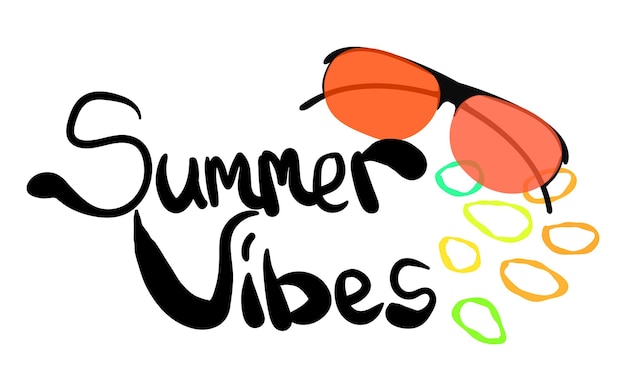 Vector illustrations of summer labels logos and tags for vacation and beach fun