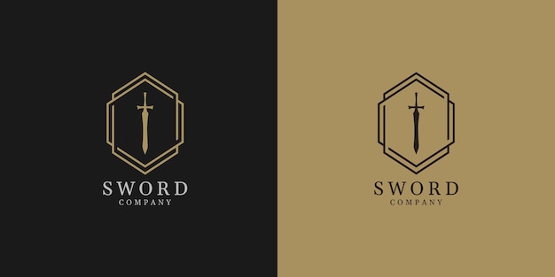 illustrations of sword logo design  