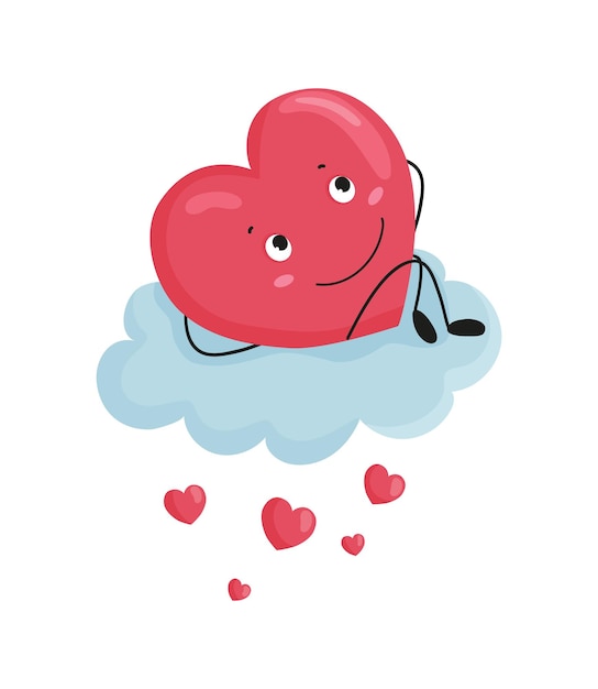 Vector illustrations with loving heart