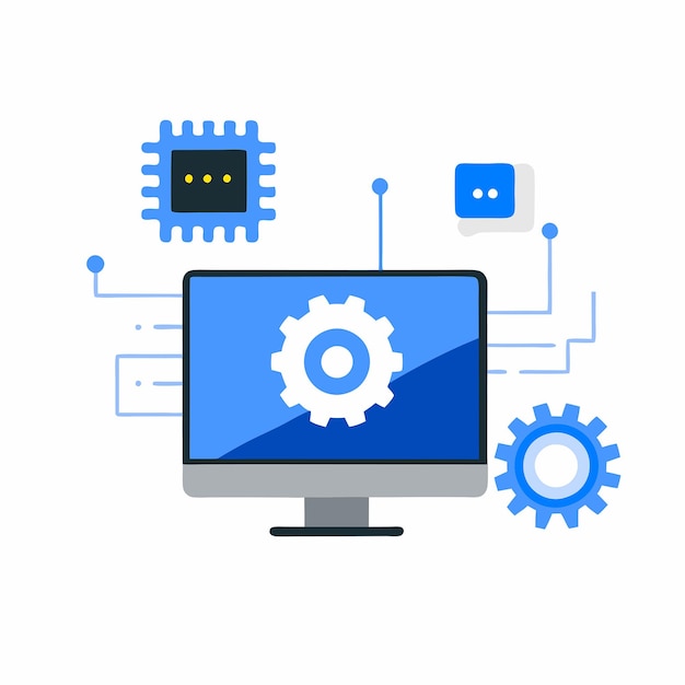 illustrative concept depicting the intricacies of firmware