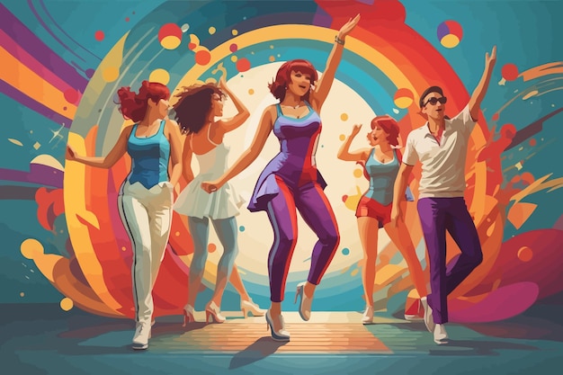 Vector illustrative dance club