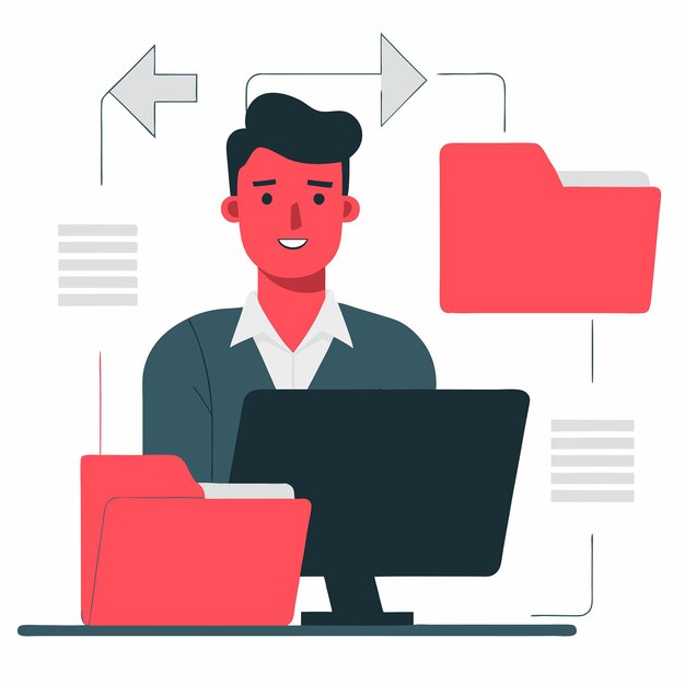 Illustrative Depiction of the Seamless Transfer of Digital Files