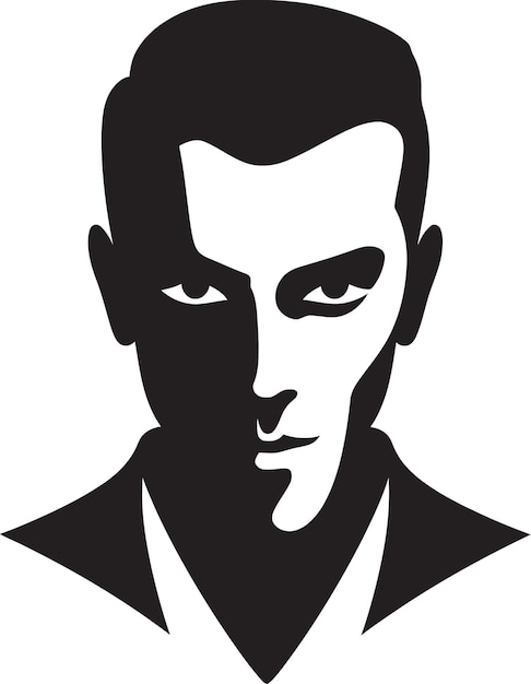 Illustrative ebony vector depictions of menmuted hues monochrome men in vector