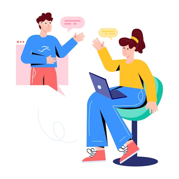 Premium Vector | An illustrative flat vector of a webinar