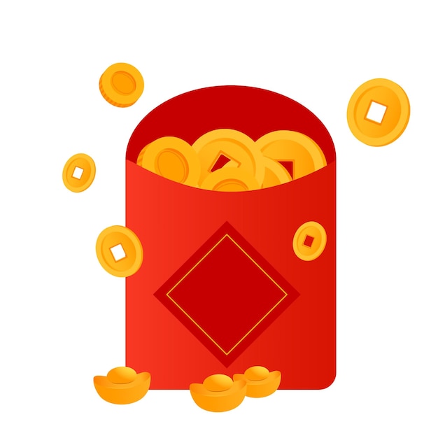 illustrative material for celebrating festive red envelopes