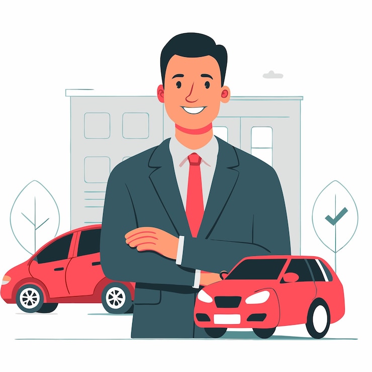 Vector 現代のレンタカーコンセプトのイラスト