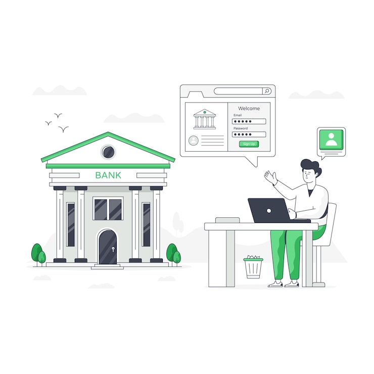 Vector an illustrative vector of customer banking