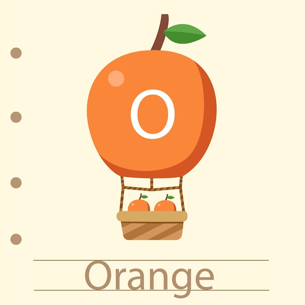 Illustrator of balloon o orange