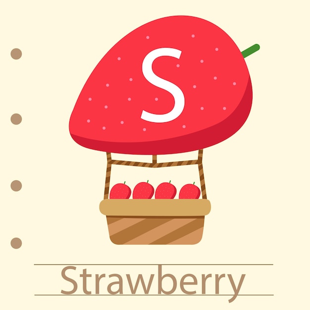 Illustrator of balloon s strawberry