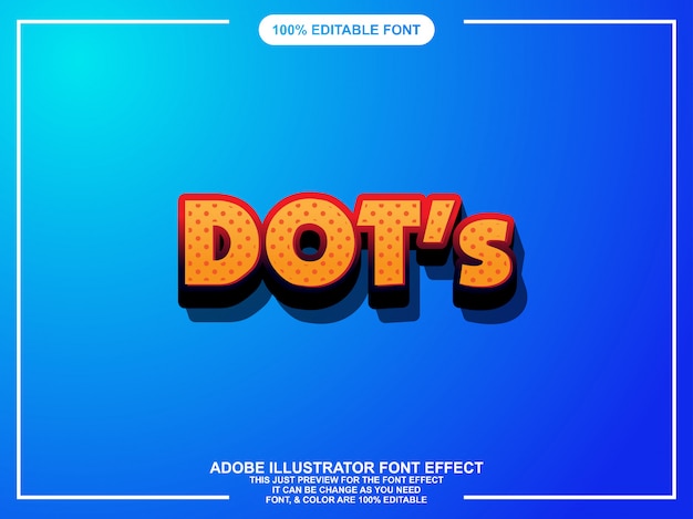 Illustrator dot graphic style editable typography