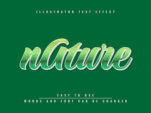 Illustrator editable 3d text effect template design