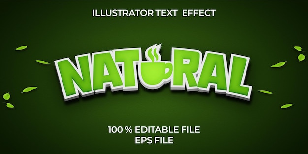 Illustrator Natuurlijke tekst-effect met groene kleur