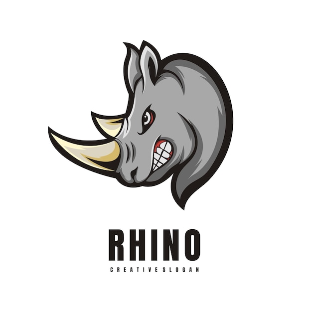 illustrator of rhino mascot design