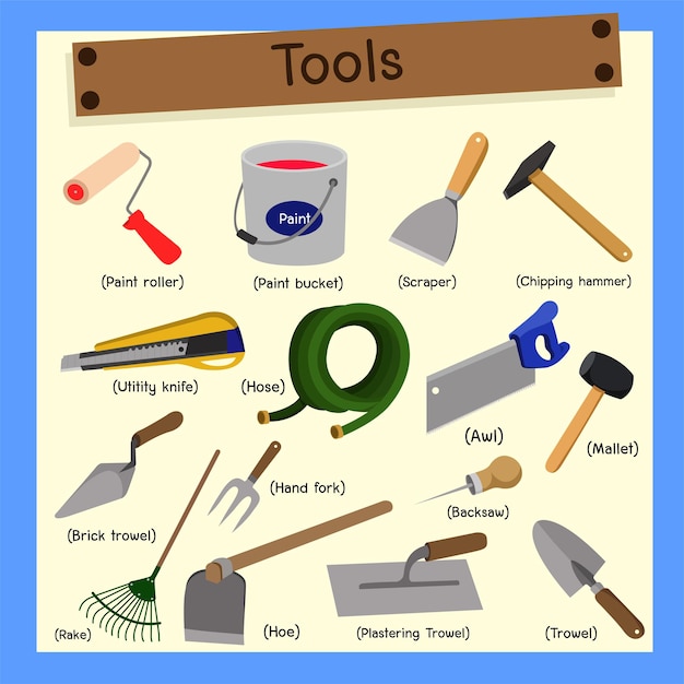 Illustrator van tools set icon