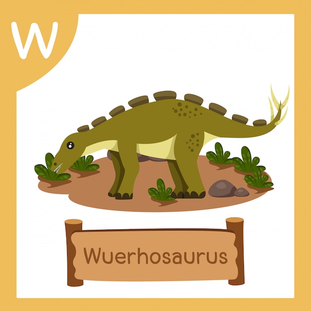 Illustrator of w for dinosaur twuerhosaurus