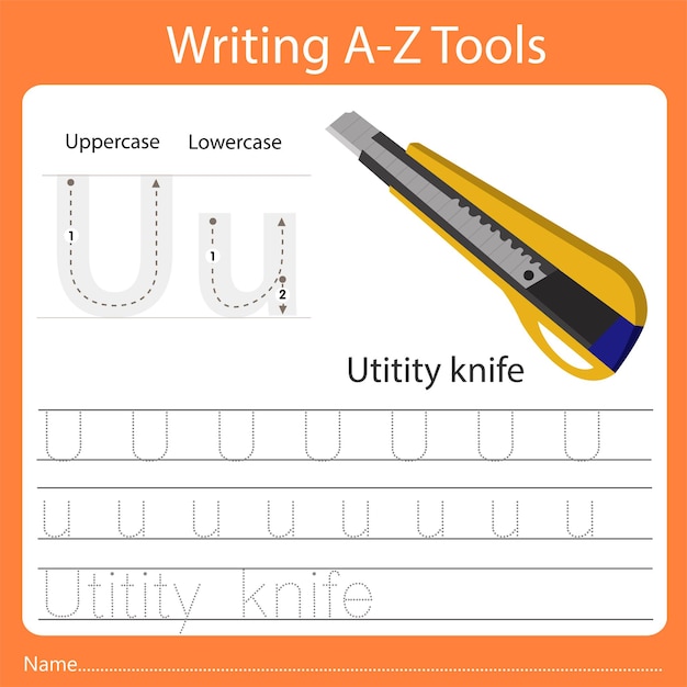 Illustrator of writing az tools u