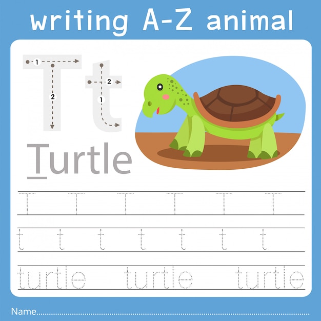 Illustrator of writing a-z animal t