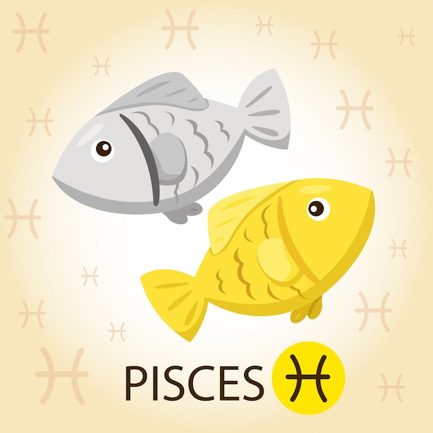 Illustrator of zodiac with pisces