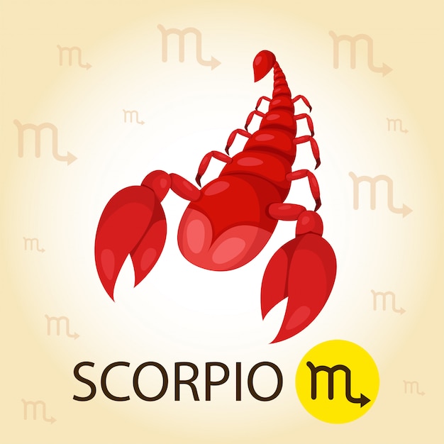 Vector illustrator of zodiac with scorpio