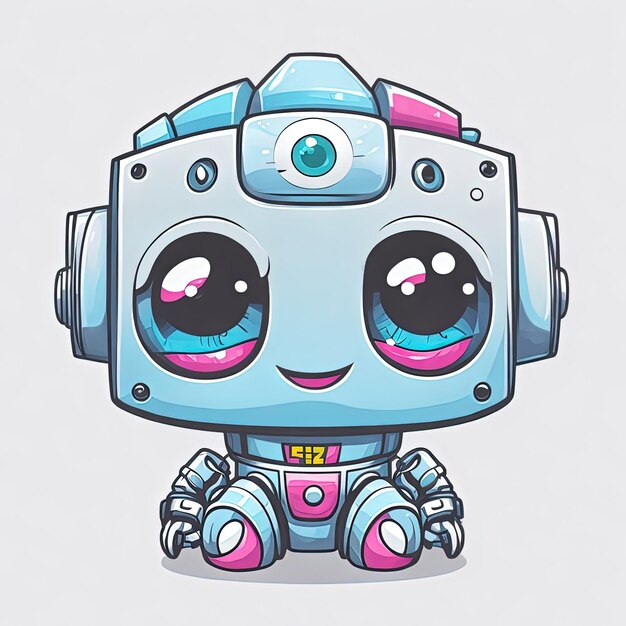 Vector illustratortion vector cute funny baby robot