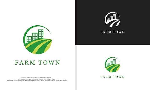 Illutrtation van het logo van de boerderijstad