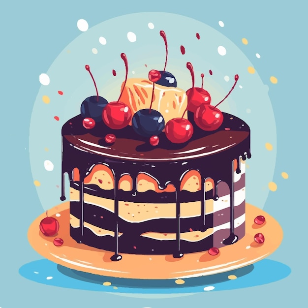 Chocolate Cake Birthday Cake Drawing - Desenho De Um Bolo De