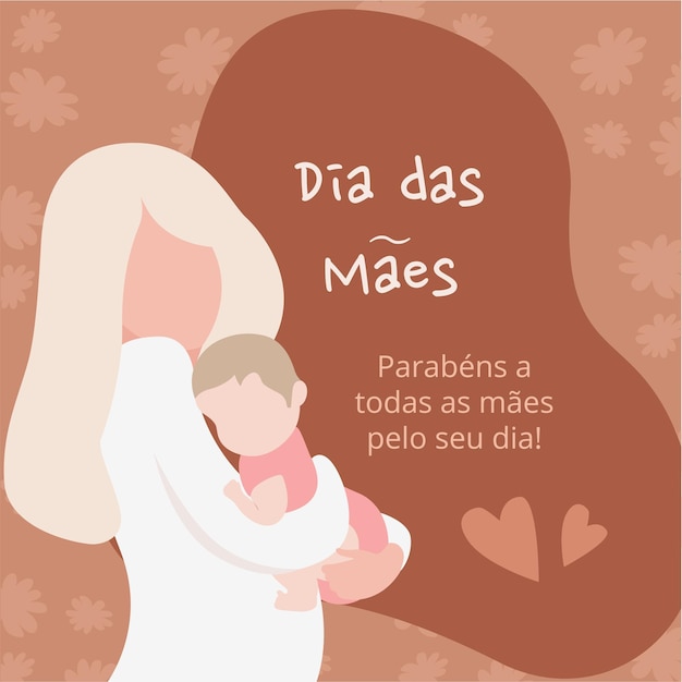 Vector ilustração de feliz de dia das mães