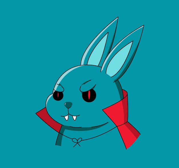 Ilustración de conejo vampiro