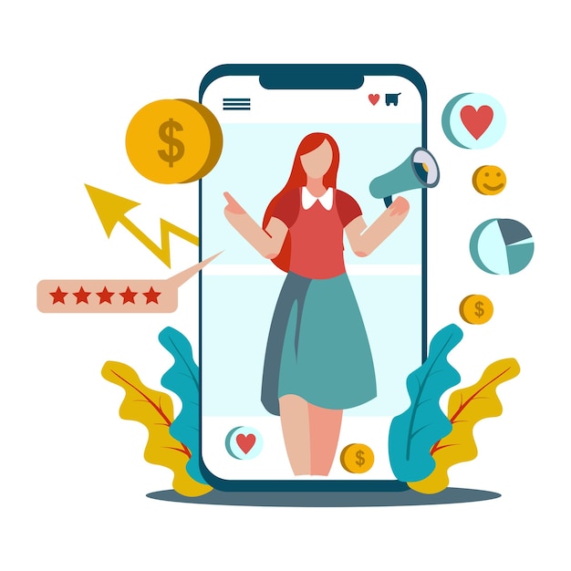 Ilustración de marketing digital