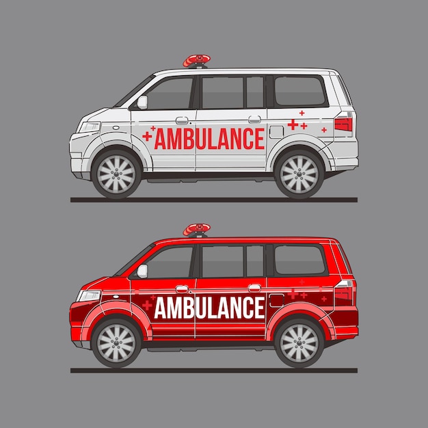 ilustration ambulance suzuki apv van