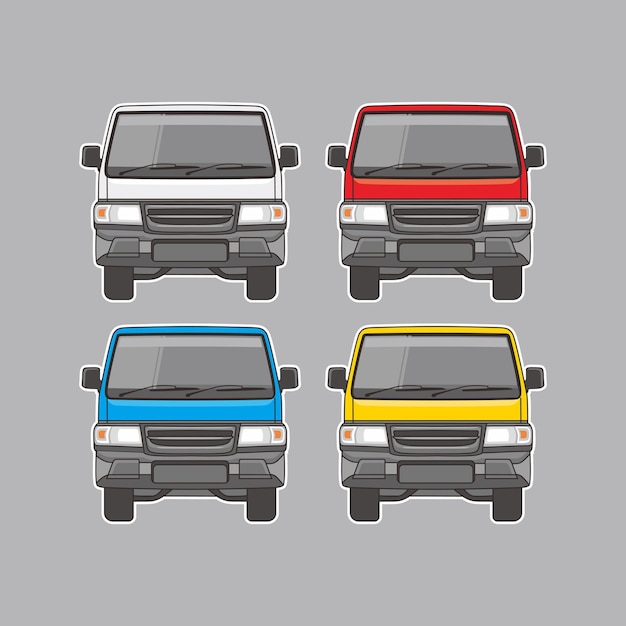 Vector ilustration mini truck pick up