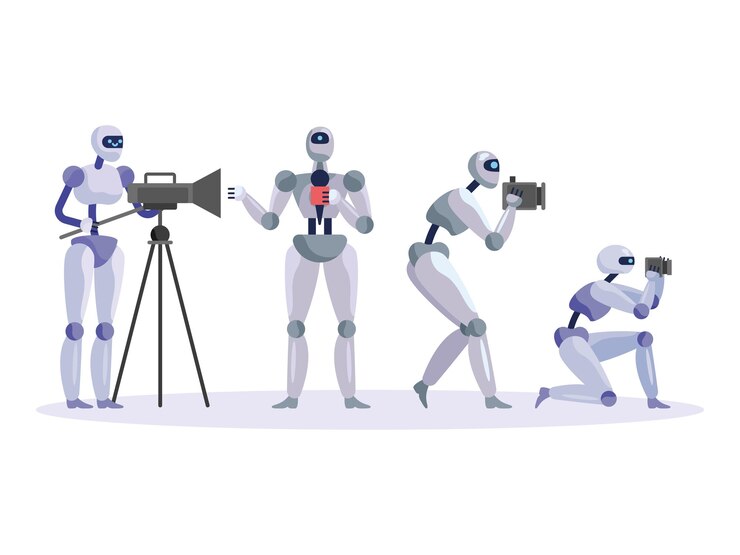 Vector ilustroflat 00502 ai journalist