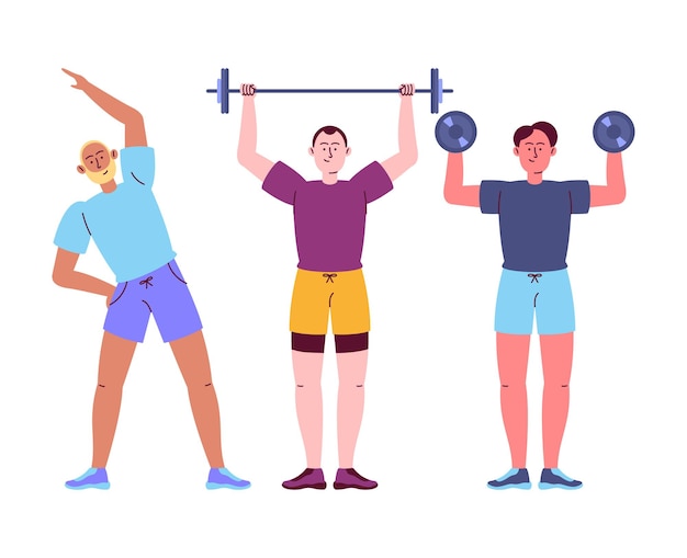 ILUSTROFLAT 019 Fitness Mensen 03