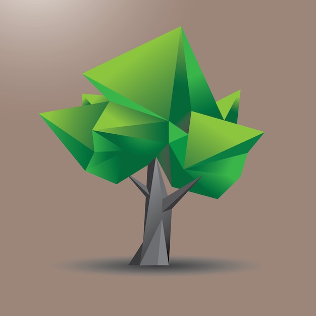 Vector image 3d tree