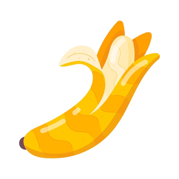 Vector an image of a banana that has a dog on it