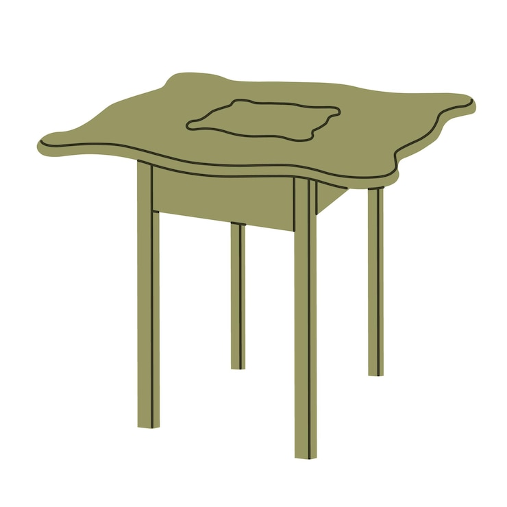 Vector image of desktop on supports isolated vector