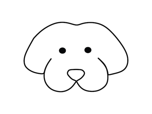 Premium Vector | Image of dog face and black eyes