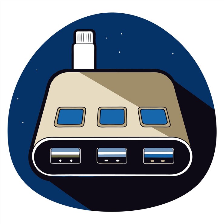 Vector an image of an electronic device that says quot power quot