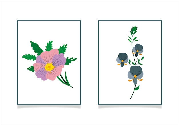 Image of handdrawn flowers Vector illustration