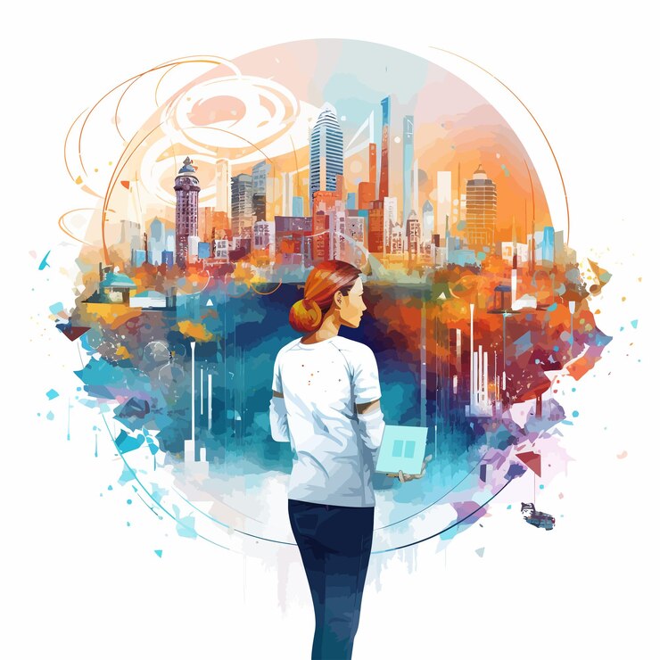 Vector image illustration of dx digital transformation