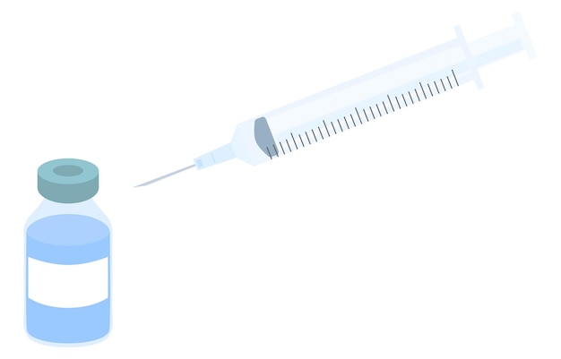 Иллюстрация изображения шприца и лекарства