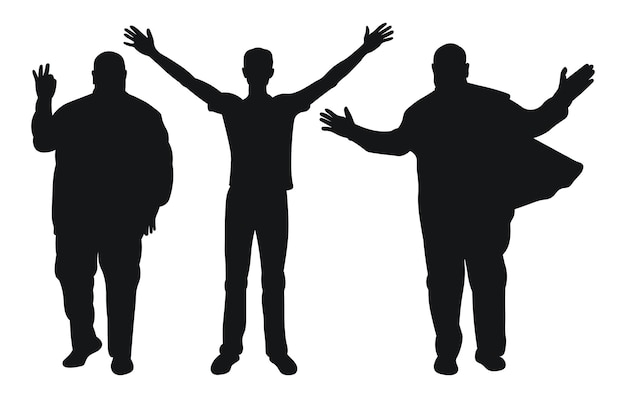 image male silhouettes people human person man men guy boy viewer friends audience group crowd