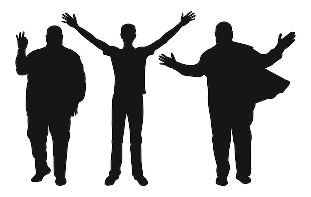 Image male silhouettes People human person man men guy boy Viewer friends audience group crowd