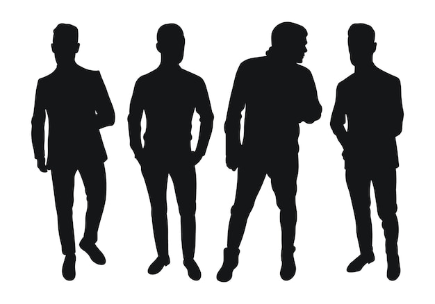Vettore immagine silhouette maschili persone persona umana uomo uomo ragazzo ragazzo ragazzo ragazzino ragazzo uomo d'affari lavoratori