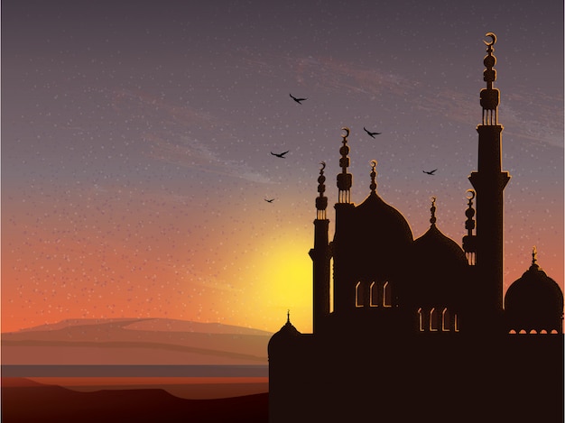 image of Mosque city landscape in Ramadan