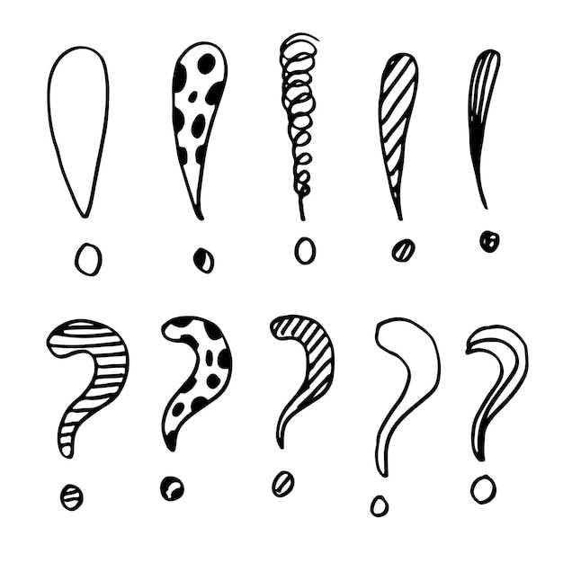 Image of question mark and exclamation mark icon on white background.