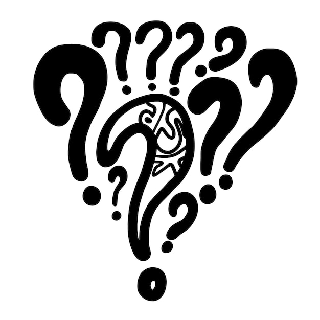 Vector image of question mark icon on white background