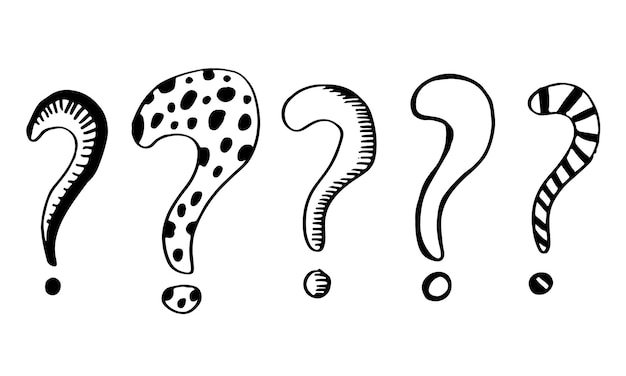 Image of question mark icon on white background