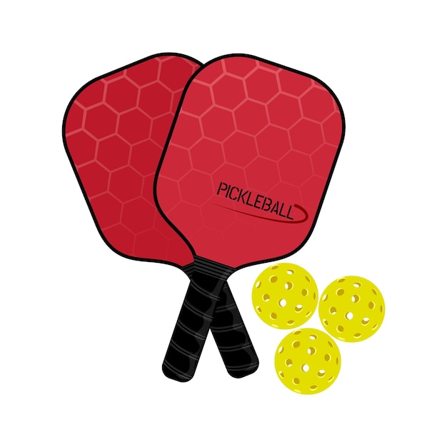 Image of a racket and a pickleball ball